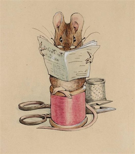 Frontispiece. The Tailor Mouse (1902) showcases her delicate watercolor technique and keen eye for detail.