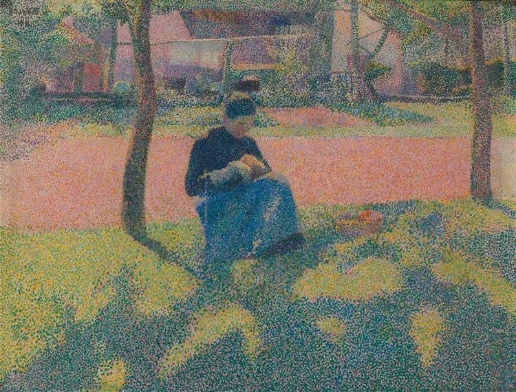 Garden in Kalmthout (1892) by Henry van de Velde emphasizes the harmony between nature and artistic vision.