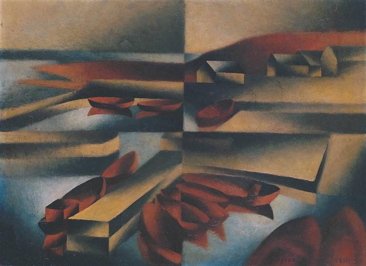 Harbour on Bornholm (Hafen von Bornholm), 1928 by Arthur Segal