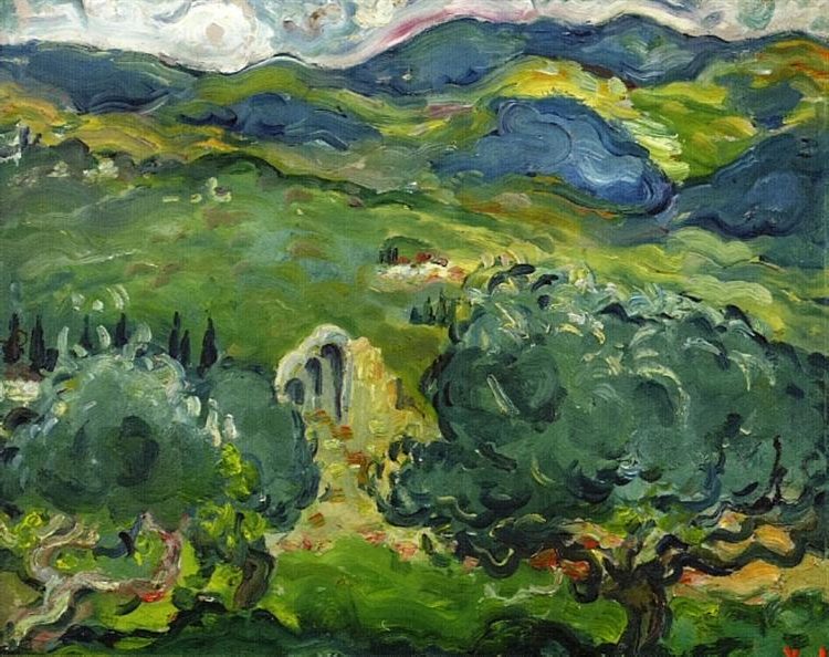 Italian Landscape (1902) reflects his evolving artistic style, blending Impressionist influences.