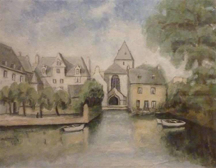 L'Église de Locmaria à Quimper (1927) reflects Jacob’s mature style, incorporating elements of Cubism, Expressionism, or modernism