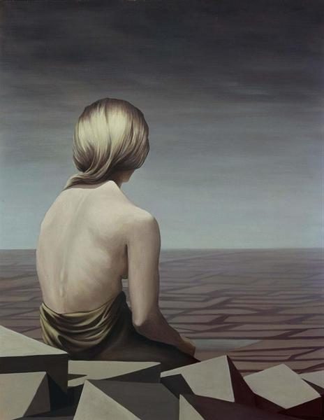 Le Passage (1956) reflects her late surrealist style, evoking a sense of desolation and transition through geometric forms and muted tones.