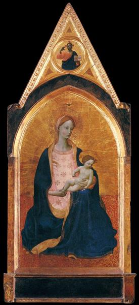 Madonna of Humility (c.1419) reflects divine grace, portraying the Virgin Mary seated humbly, symbolizing purity and spiritual devotion.
