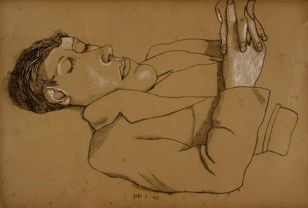 Man with Arms Folded by Lucian Freud in 1944