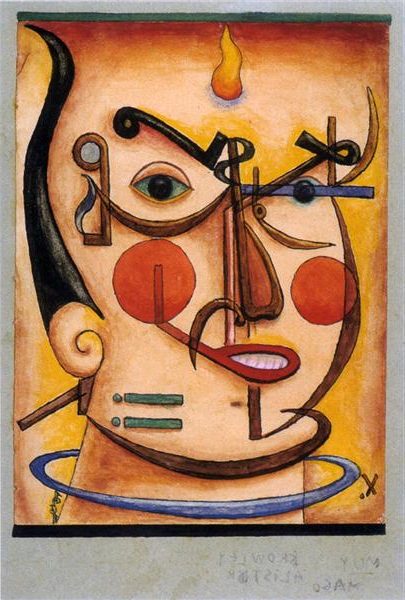 Muy Mago (Portrait of Aleister Crowley) (1961) reflects his fascination with mysticism, the occult, and esoteric symbolism.