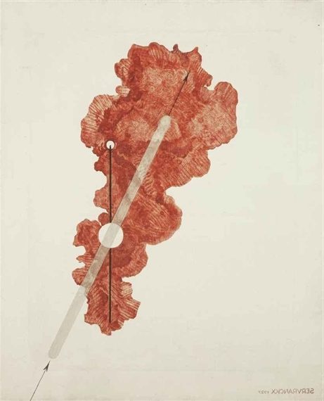 Opus 14 (1927) reflects his commitment to geometric abstraction and the influence of Constructivism and Surrealism. 
