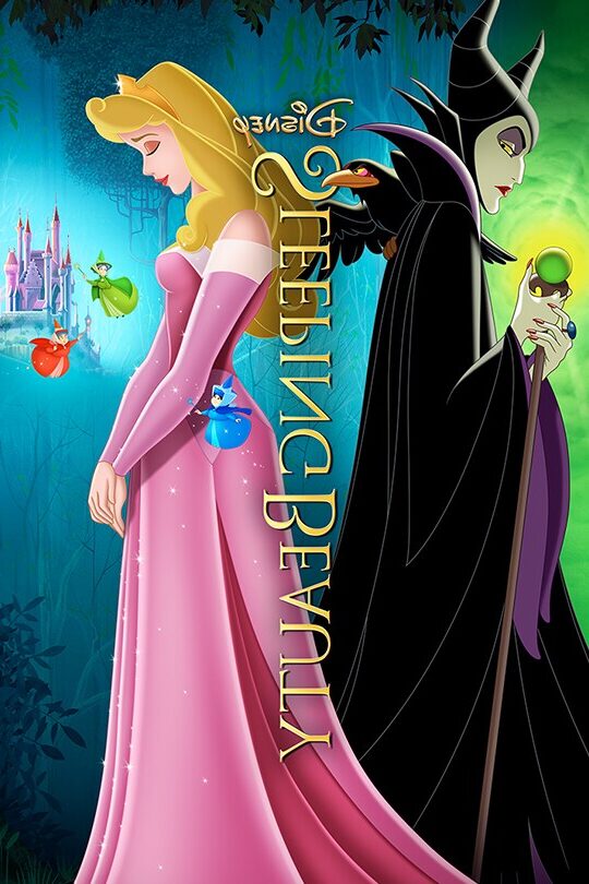 Sleeping Beauty (1959) by Eyvind Earle reflects the fusion of medieval-inspired art with mid-century modern aesthetics.