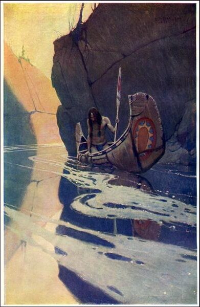 painting of a Native American, 1907 reflects his signature storytelling style.
