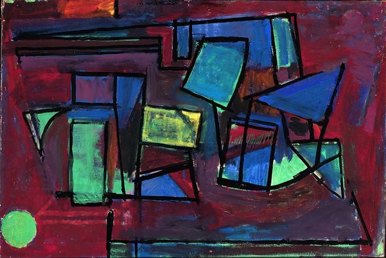 Play of Planes (1945) showcases his mastery of modernist form and geometric abstraction.