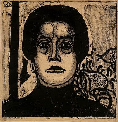Portrait of a Woman (1920) by Helen Dahm reflects the interwar period, a time of significant social and cultural shifts