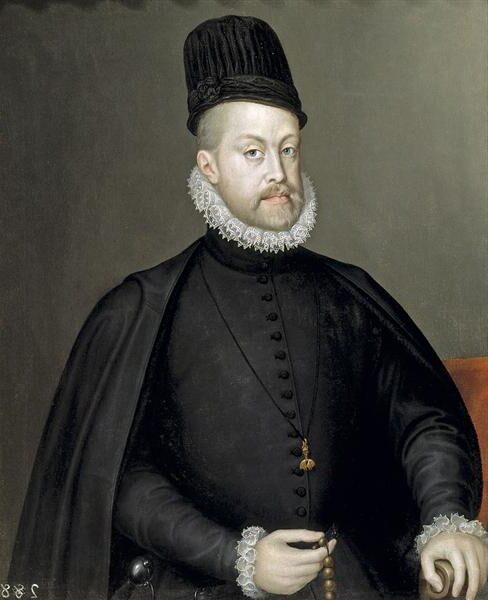 Portrait of Philip II of Spain (1570) reflects his power, authority, and regal presence. 