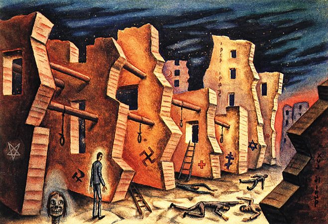 Rua Ruini (1949) reflects his visionary and mystical approach to art. 