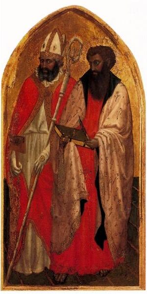 The left panel of the San Giovenale Triptych (c. 1422)  reflects the early Renaissance shift toward realism and spatial depth.