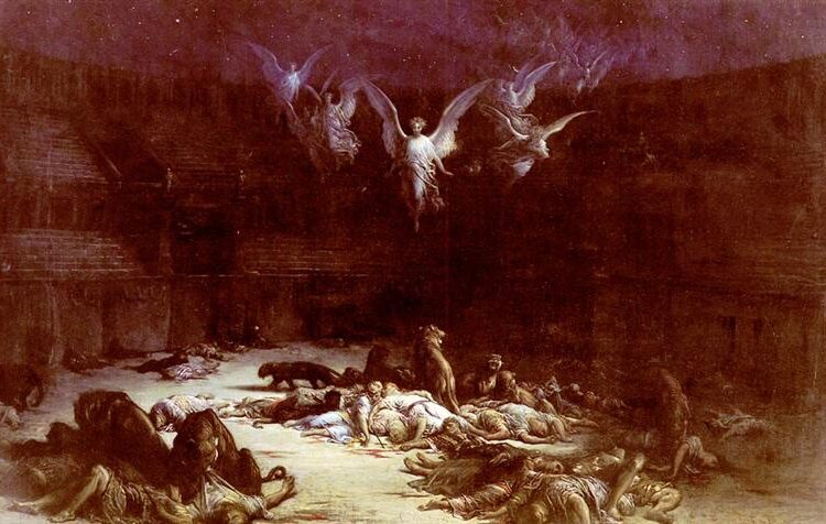 The Christian Martyrs (1871) by Gustave Doré reflects themes of faith, persecution, and divine salvation.