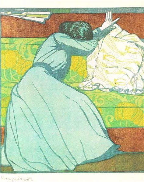 The Cushion (1903) by Max Kurzweil is a work that likely exemplifies his refined Vienna Secessionist style