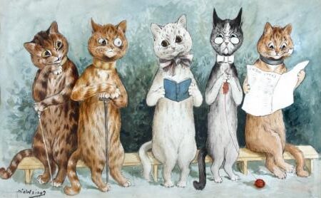 Louis Wain’s The Debutante: Her First Season reflects themes of elegance, social refinement, and playful satire.