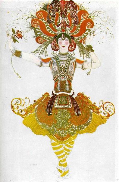  The Firebird: Costume for Tamara Karsavina (1910) is an iconic designs for Sergei Diaghilev’s Ballets Russes.
