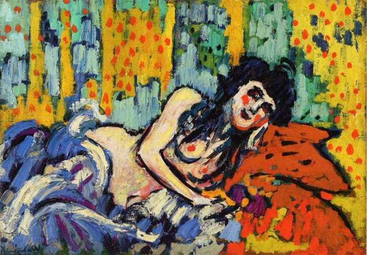 Maurice de Vlaminck’s The Girl from Rat Mort (1905–1906) reflects both his Fauvist style and his fascination with Parisian nightlife.
