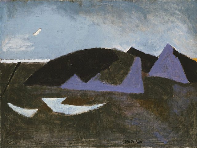 The Moors (1947) reflects his interest in landscapes and the emotional atmosphere of the environment.