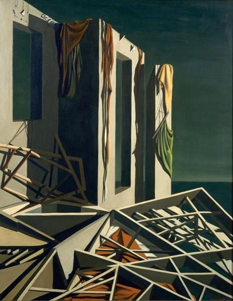 The Unicorns Came Down to the Sea (1948) reflects her surrealist vision, featuring dreamlike architectural structures and a haunting sense of solitude.