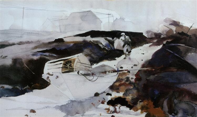 The White Dory (1941) reflects themes of solitude, stillness, and the quiet beauty of nature.