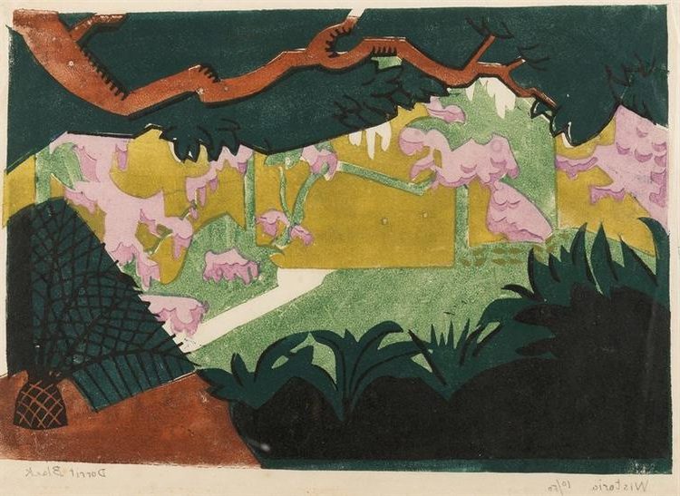 Wisteria, Wentworth House (1931) showcases Dorrit Black's ability to blend her modernist style with more naturalistic subjects.