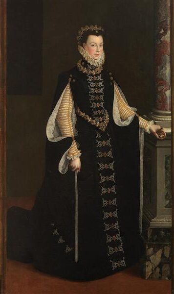 Elisabeth of Valois (1561-1565) by Sofonisba Anguissola reflects the poised elegance of the young French princess, capturing her dignified expression, soft lighting, and royal attire.
