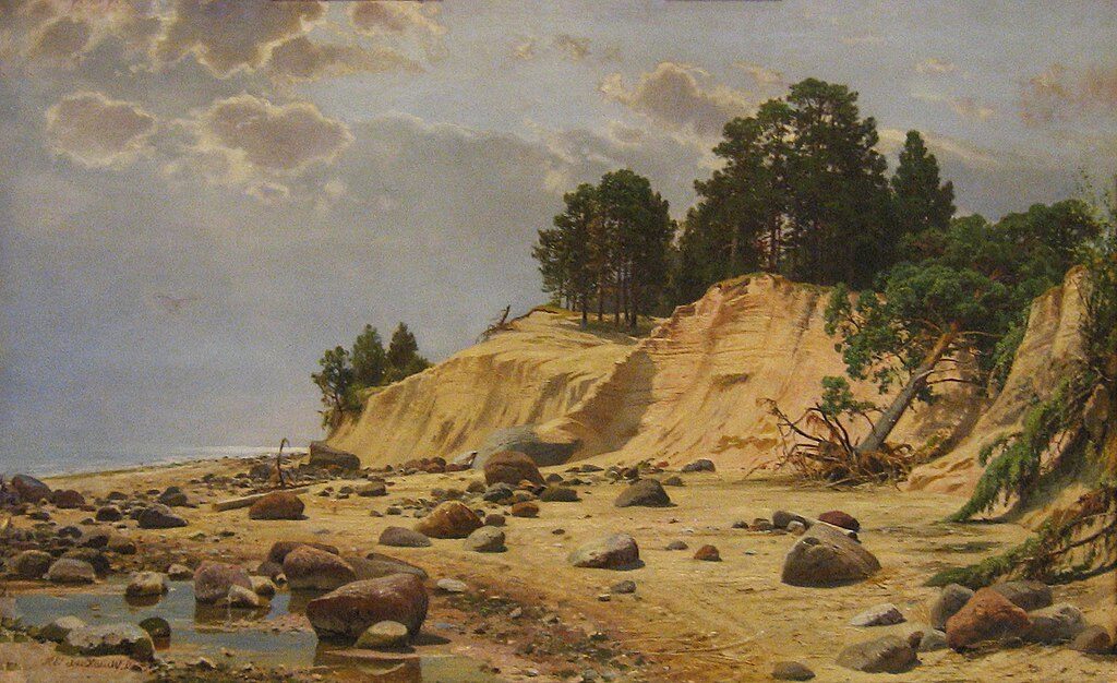 After the Storm in Meri Hovi, 1891, by Ivan Shishkin  reflects the calm and serene aftermath of a storm. 