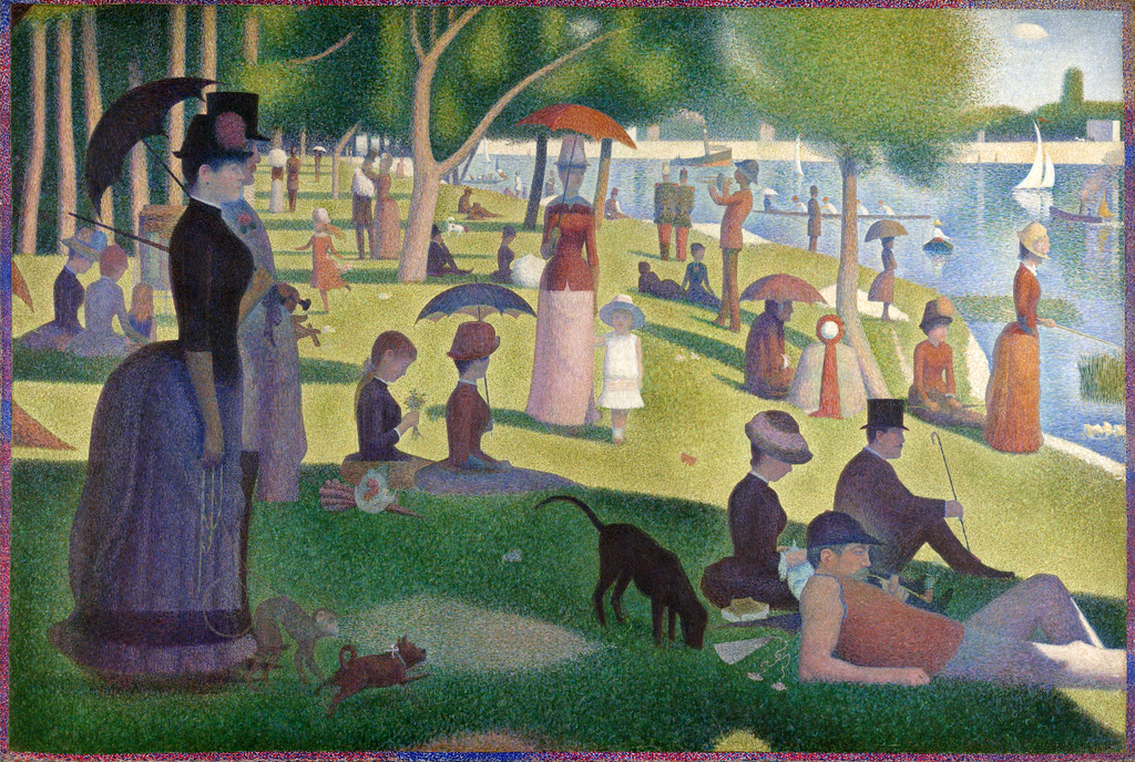 A Sunday Afternoon on the Island of La Grande Jatte, 1884–1886 exemplifies Seurat’s pioneering use of pointillism.