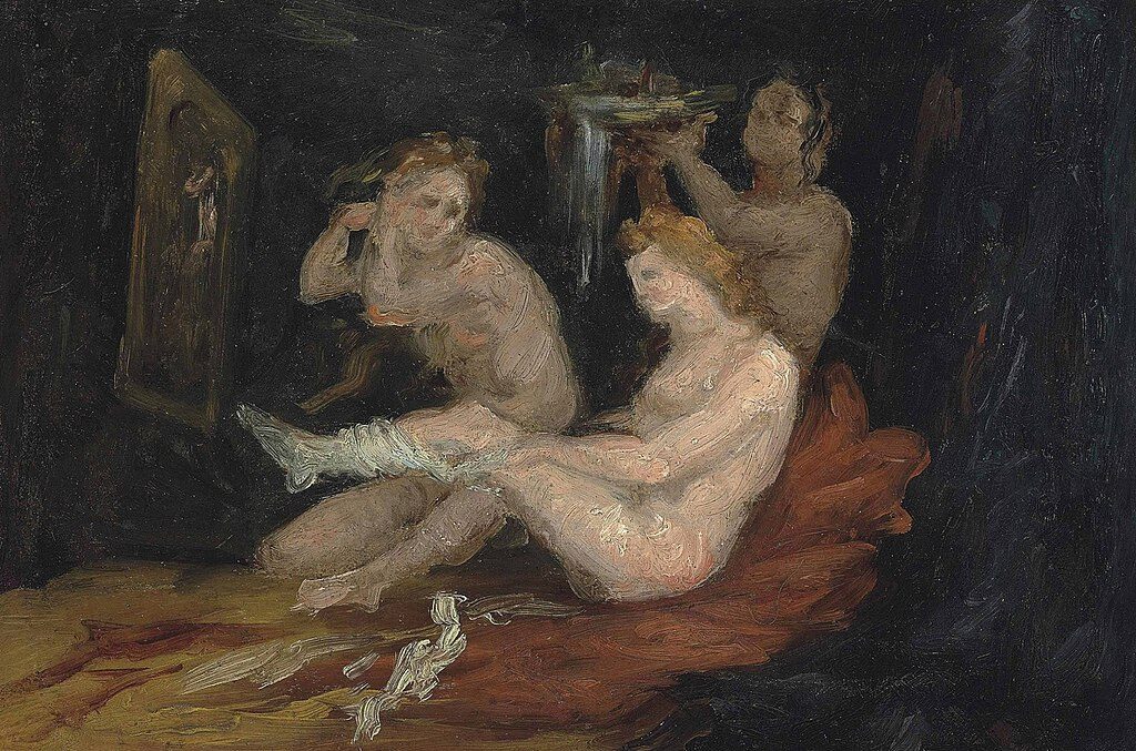 Women Dressing (c. 1867) by Paul Cézanne reflects a raw and unidealized depiction of the female form