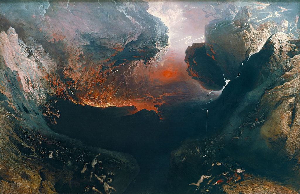 The Great Day of His Wrath, 1851 by John Martin reflects the apocalyptic destruction and divine judgment described in the Book of Revelation.
