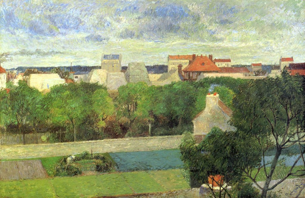 The Market Gardens of Vaugirard, 1879 by Paul Gauguin reflects a serene yet structured depiction of rural life on the outskirts of Paris.