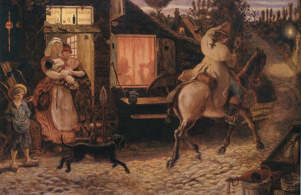 Traveller, 1868, by Ford Madox Brown reflects the theme of solitude, resilience, and the journey of life.