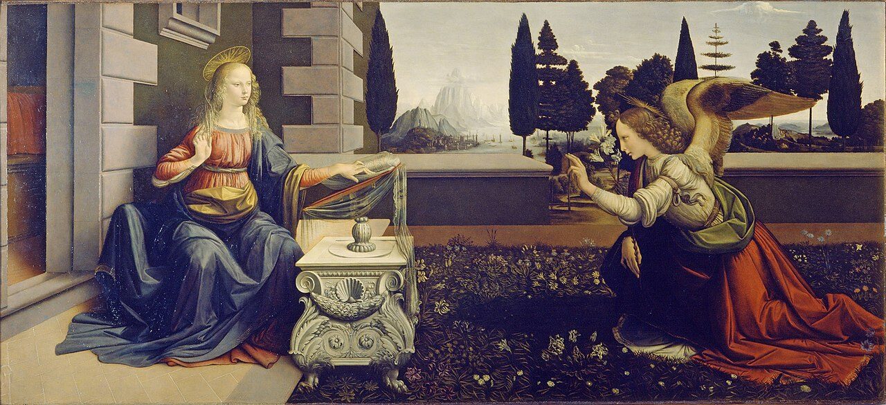 Annunciation c. 1472–1476 by Leonardo da Vinci