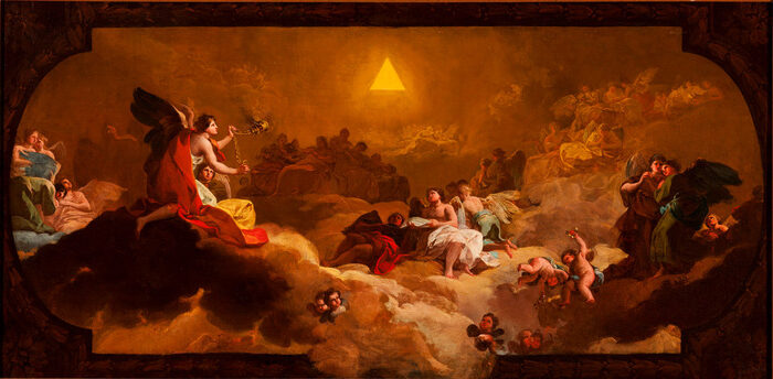 The Adoration of the Name of the Lord (1772) – Francisco Goya reflects religious devotion and divine majesty.