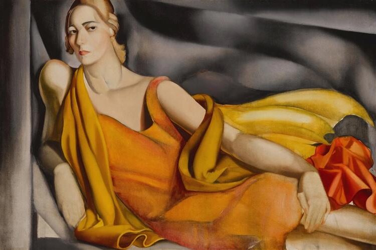 Woman in a Yellow Dress 1929 by Tamara de Lempicka reflects the elegance and modernity of the Art Deco era.