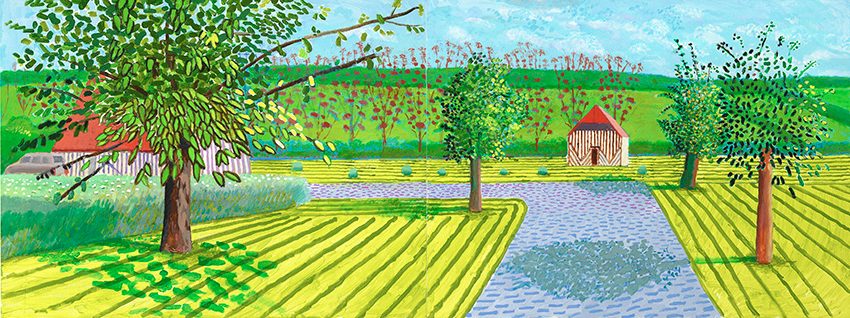 The entrance, 2019 by David Hockney