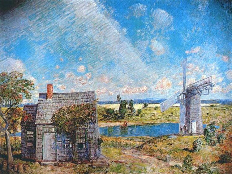 Old Long Island Landscape (1920) reflects the artist’s mastery of American Impressionism