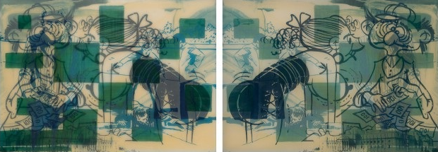 LEAVE THE LAB AND ENTER THE OFFICE, by Sigmar Polke