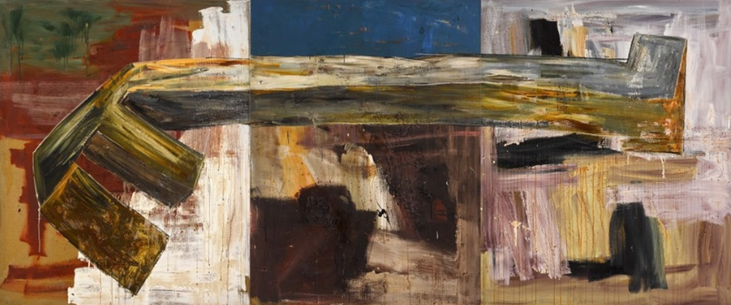 M's Arm, 1986, by Albert Oehlen  reflects a conceptual portrait of fellow artist Martin Kippenberger.