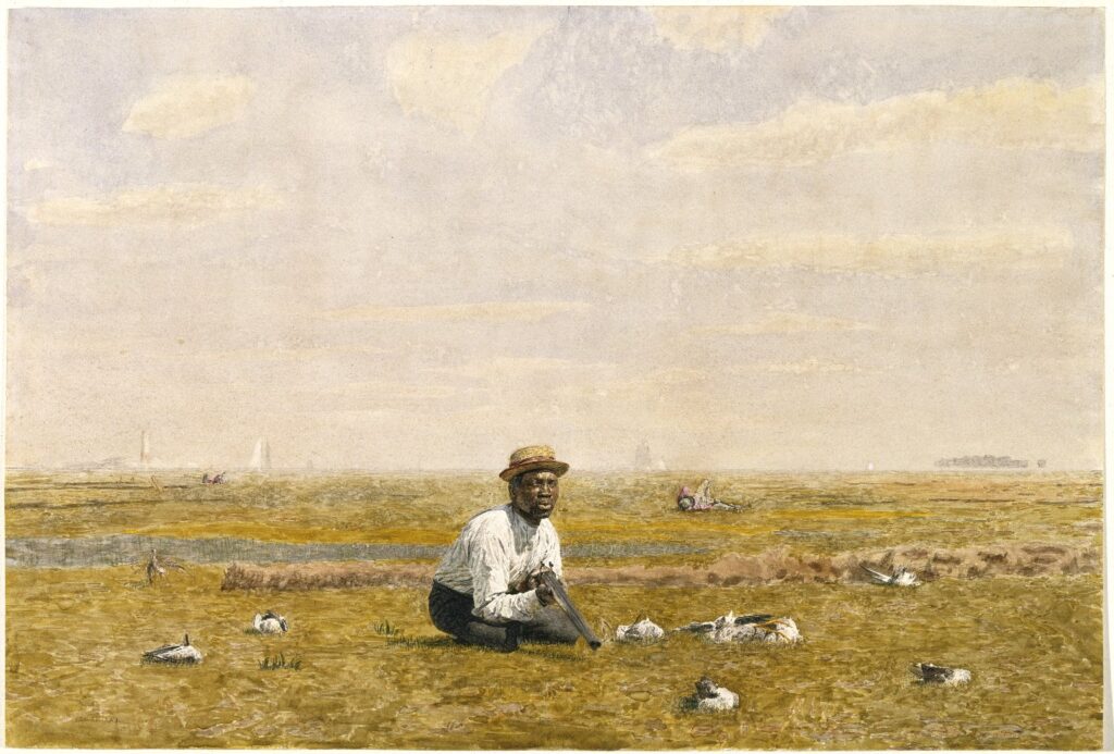 Whistling for Plover, 1874, by Thomas Eakins reflects the artist's deep connection to nature and his interest in everyday rural life.
