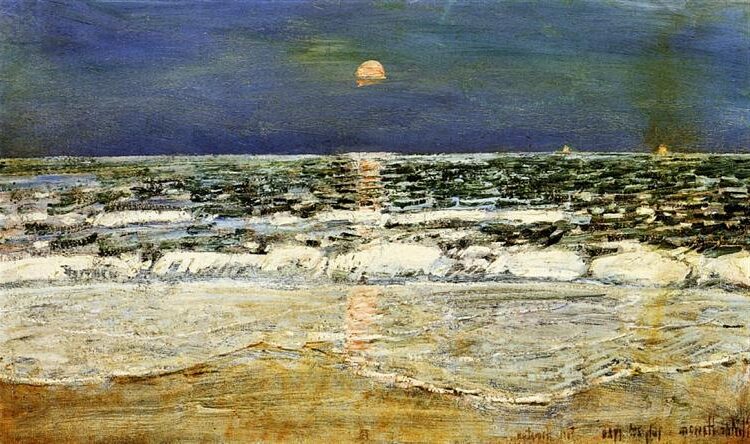 East Hampton (1920) reflects the artist’s Impressionist style, capturing the picturesque charm of East Hampton’s countryside