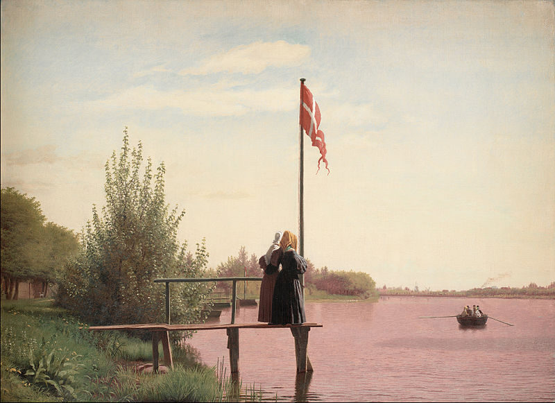 View from Dosseringen near the Sortedam Lake, 1838, by Christen Købke reflects a peaceful moment of everyday life.