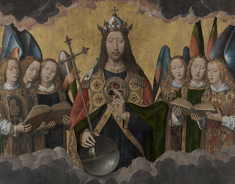 Christ Surrounded by Musician Angels (c. 1480) by Hans Memling  reflects themes of divine harmony, celestial joy, and worship.