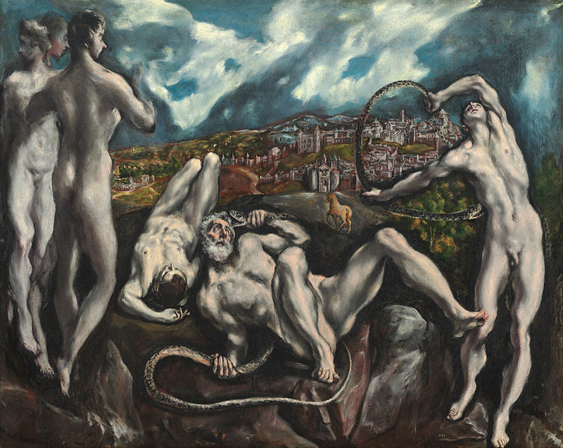 Laocoön (c. 1610) by El Greco reflects themes of fate, suffering, and divine punishment.