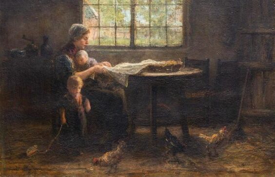 Mother and Children by Jozef Israëls  reflects the tender bond between a mother and her children