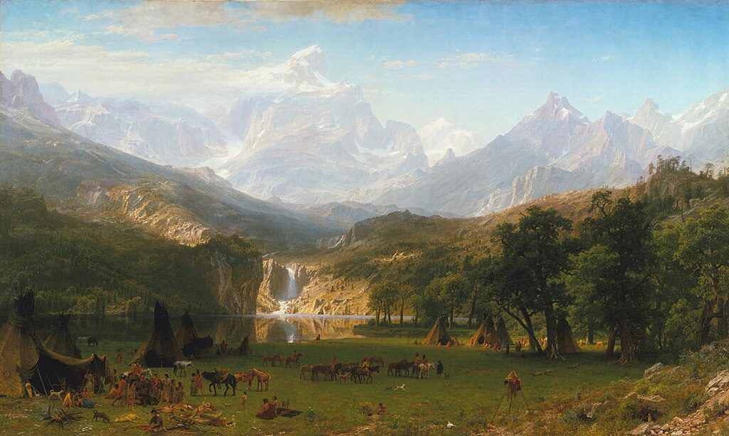 The Rocky Mountains, Lander's Peak, 1863, by Albert Bierstadt reflects the majesty of the American West.