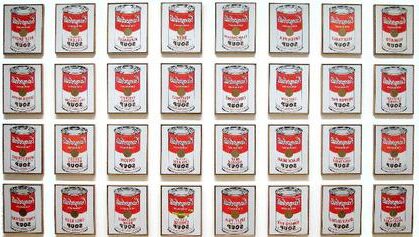 Campbell's Soup Cans, 1962 by Andy Warhol reflects the rise of consumer culture and mass production in post-war America.