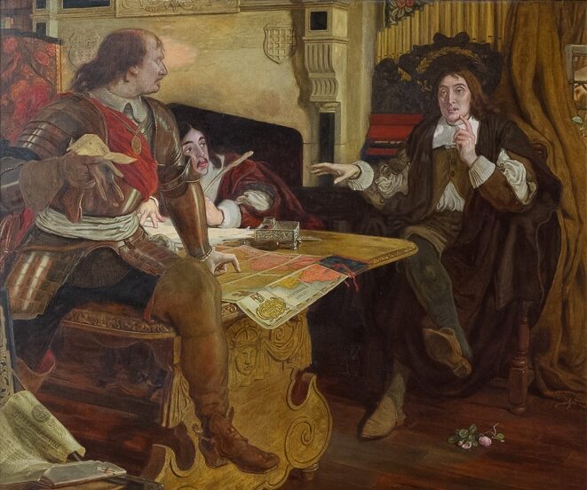 Cromwell, Protector of the Vaudois, 1877 reflects themes of political power, moral responsibility, and the weight of leadership in the face of injustice.