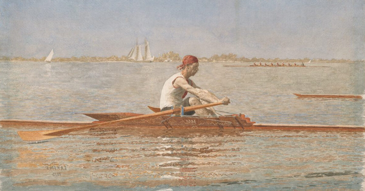 John Biglin in a Single Scull (1873) by Thomas Eakins